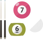Billiard Cue And Ball Set SVG Icon